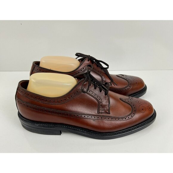 Vintage Mason Wing Tip Dress Shoes Mens Size 10 EEE Brown Unworn - Picture 3 of 9